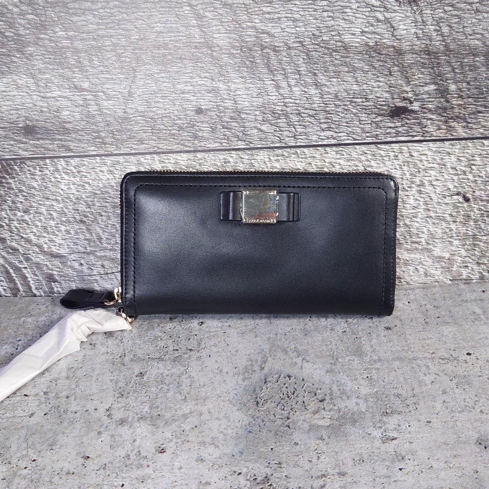 Cole Haan Continental Wallet Black Leather